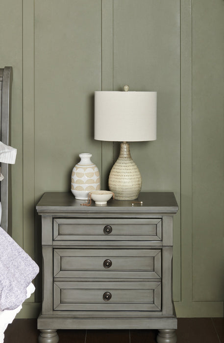Chelsea Bedside 2-Drawer Nightstand, 28\"W x 28\"H - Grey 