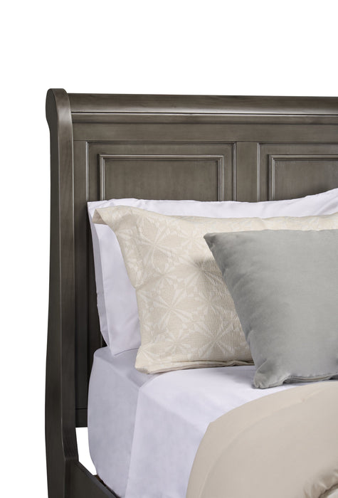 Chelsea Platform Storage Bed with Headboard & Frame, Grey - Queen Size