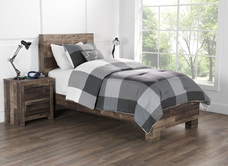 Charlie 3-Piece Twin Comforter Set - Grey 