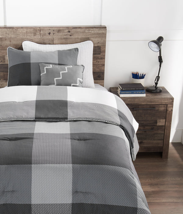 Charlie 3-Piece Twin Comforter Set - Grey 