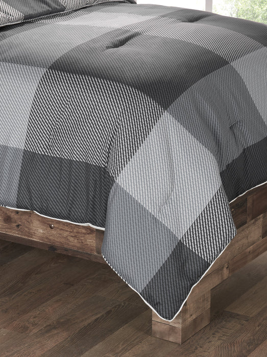 Charlie 3-Piece Twin Comforter Set - Grey 