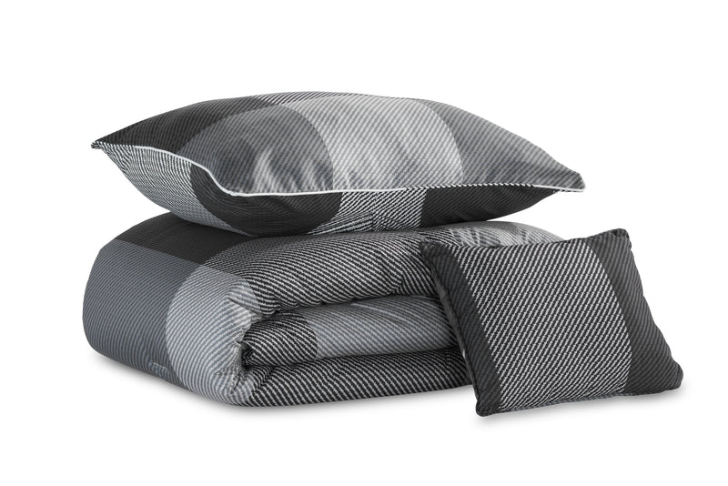 Charlie 3-Piece Twin Comforter Set - Grey 