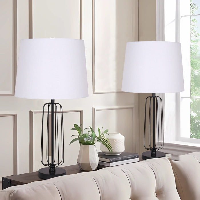 Clare 2-Piece Table Lamp Set with USB Port