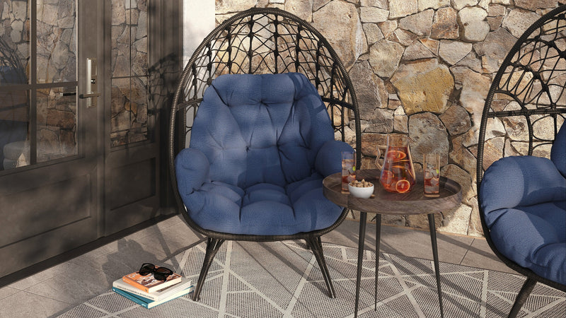 Coco Egg Outdoor Patio Chair - Blue
