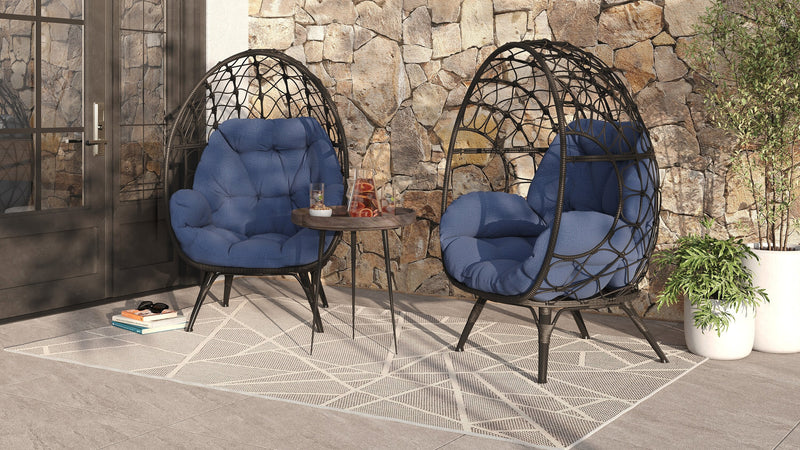 Coco Egg Outdoor Patio Chair - Blue