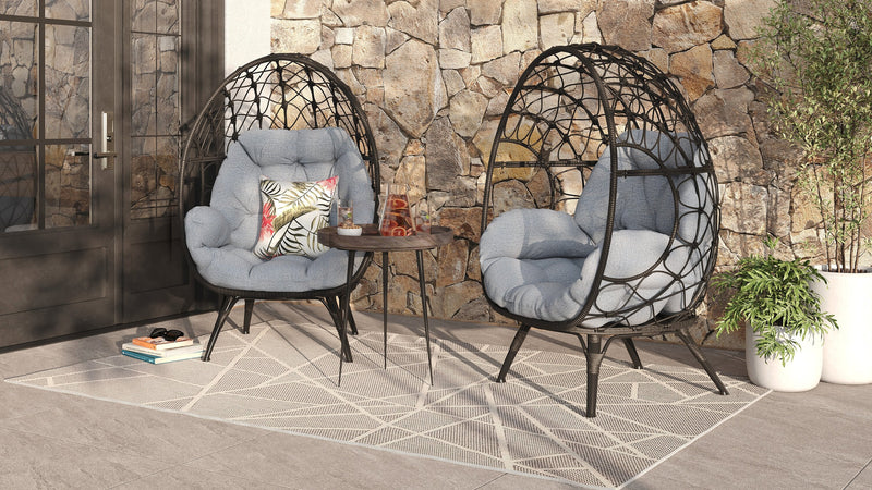 Coco Egg Outdoor Patio Chair - Grey