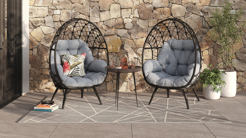 Coco Egg Outdoor Patio Chair - Grey