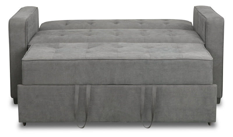 Corey Velvet Futon - Grey