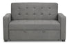 Cory 59\" Velvet Fabric Klik Klak Futon with Tufting - Grey 
