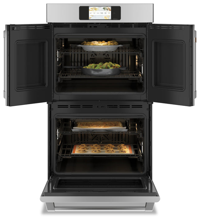 Café Professional Series 30\" Smart Built-In French-Door Double Wall Oven - CTD90FP2NS1