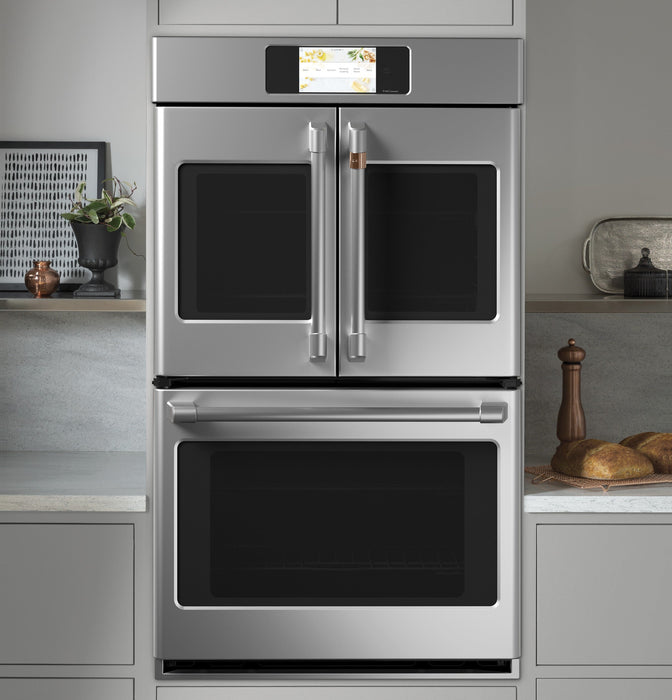Café Professional Series 30\" Smart Built-In French-Door Double Wall Oven - CTD90FP2NS1