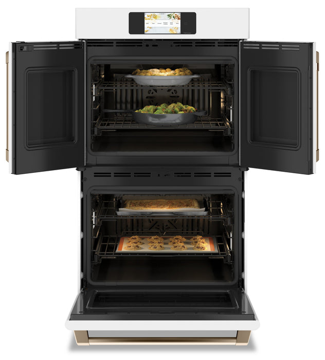Café Professional Series 30\" Smart Built-In French-Door Double Wall Oven - CTD90FP4NW2