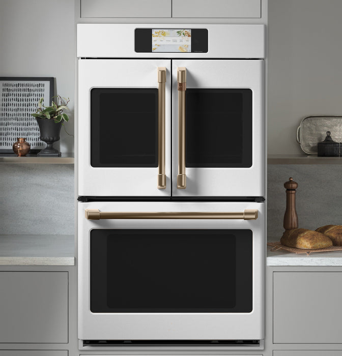 Café Professional Series 30\" Smart Built-In French-Door Double Wall Oven - CTD90FP4NW2