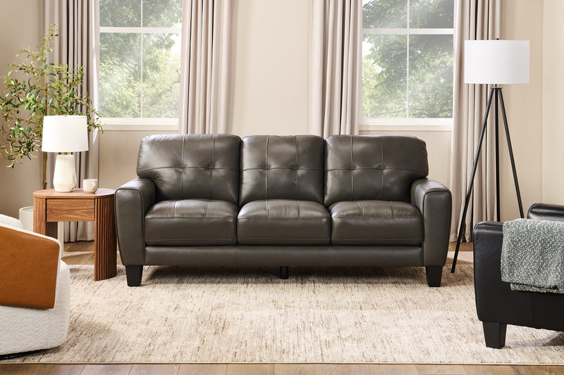 Curt Genuine Leather Sofa - Grey