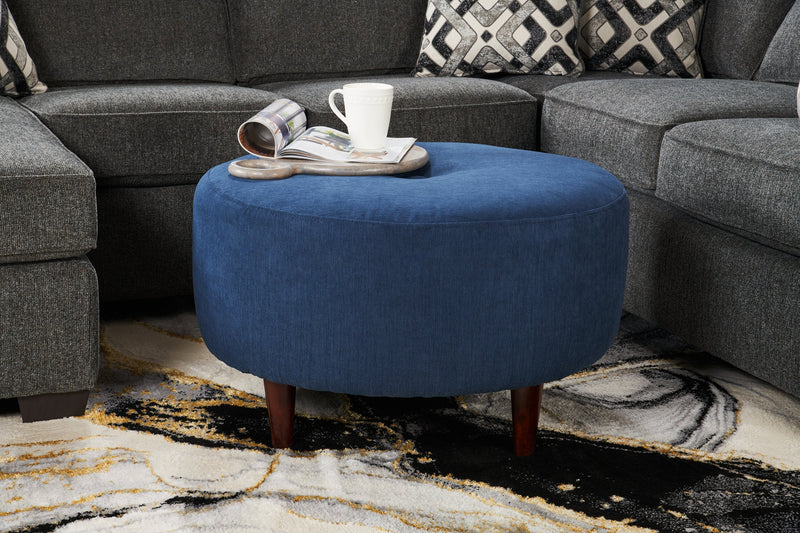 Sofa Lab The Curve Ottoman - Pax Navy