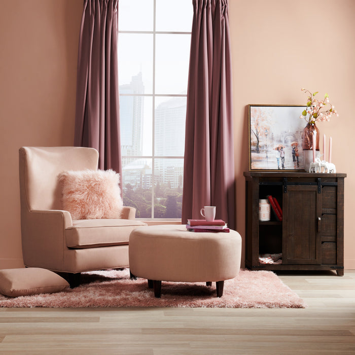 Sofa Lab The Curve Ottoman - Pax Rose