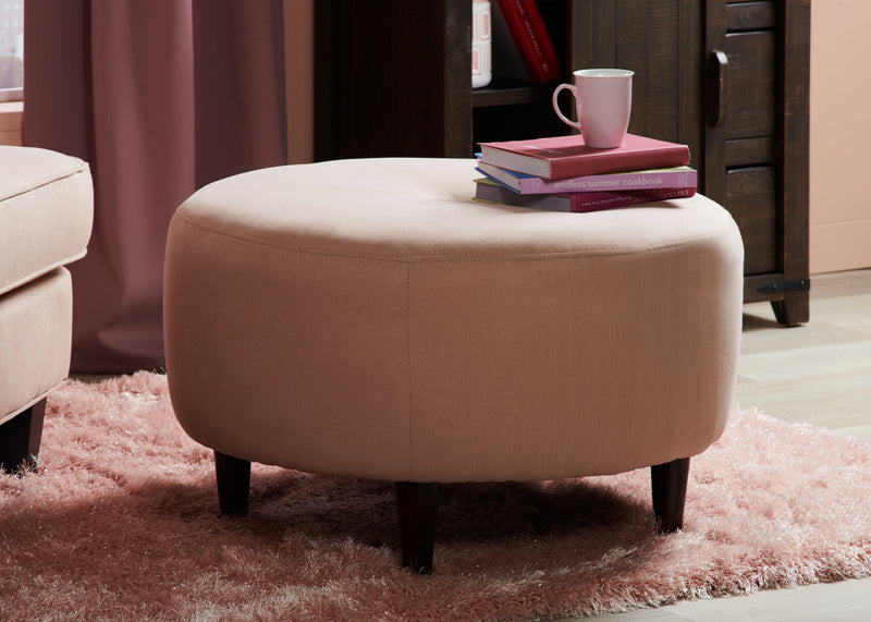 Sofa Lab The Curve Ottoman - Pax Rose