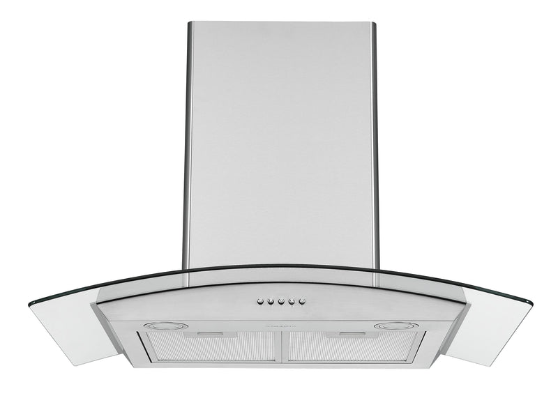 Ancona 30\" Convertible Wall-Mounted Glass Canopy Range Hood - AN-11001SS 