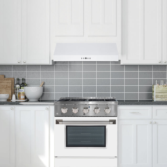 Ancona 30\" Ducted Under Cabinet Range Hood - AN-18042WH