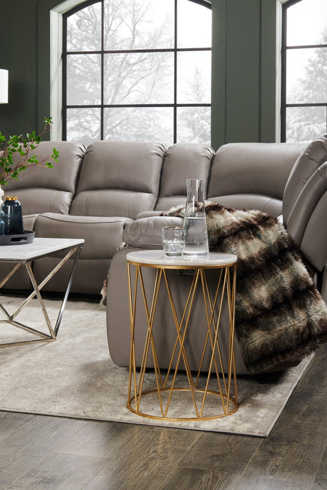 Dalilah 2-Piece Accent Table Package - Gold