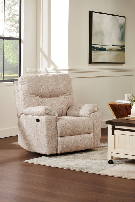 Canadian Made Dawson 40\" Fabric Power Reclining Chair with USB Port - Beige