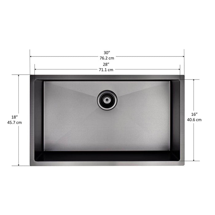 Ancona Prestige Series 30\" Undermount Residential Kitchen Sink - AN-3310