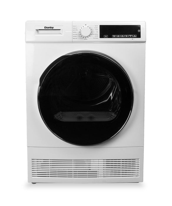 Danby 2.2 Cu. Ft. Compact Front-Load Washer with Steam and 4 Cu. Ft. Condensing Dryer - White 