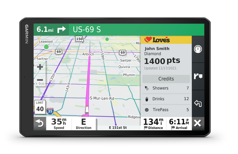 Garmin Dēzl™ Otr1010 10\" Truck Gps Navigator - Dash Cam With Custom Routing And 10” Touchscreen Disp