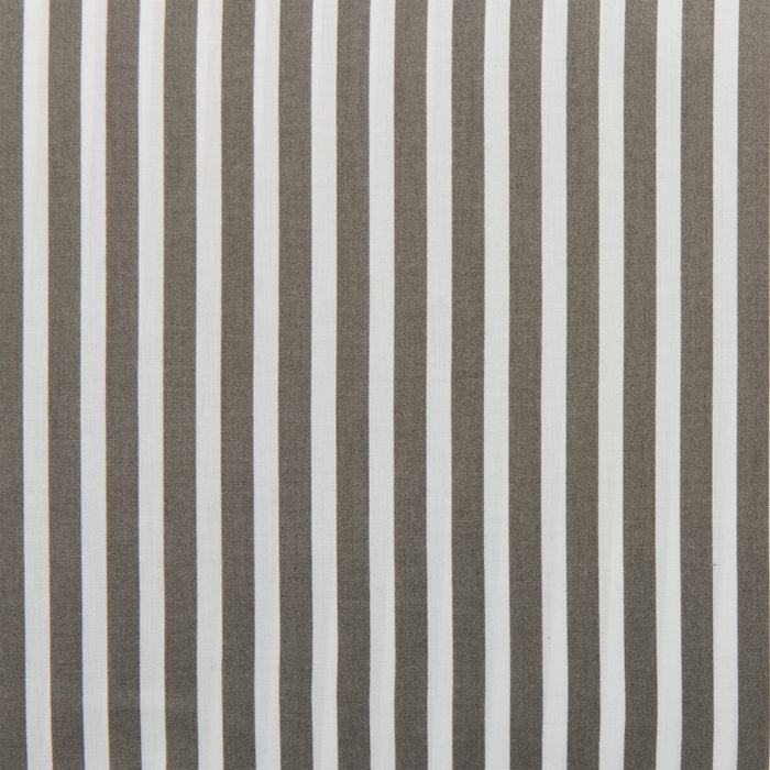 Striped 4-Piece King Cotton Sheet Set - Dark Grey 
