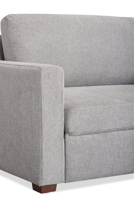 Dusk 52 \" Linen-Look Fabric Sleeper Chair with Track Arms - Grey