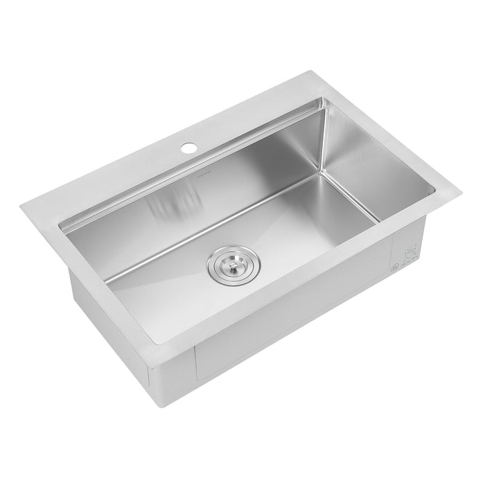 Ancona 30\" Dual Mount Workstation Kitchen Sink - AN-33105