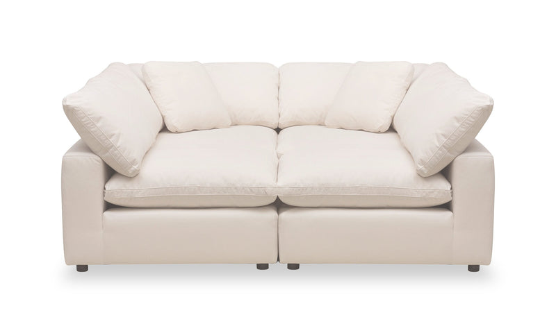 Eclipse 4-Piece Linen-Look Fabric Modular Sectional - Linen