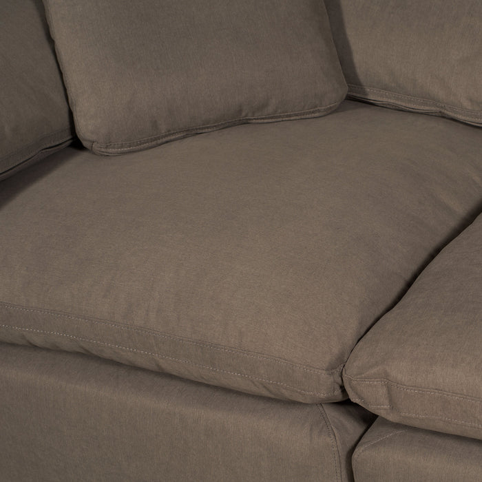 Eclipse 4-Piece Linen-Look Fabric Modular Sectional - Slate 
