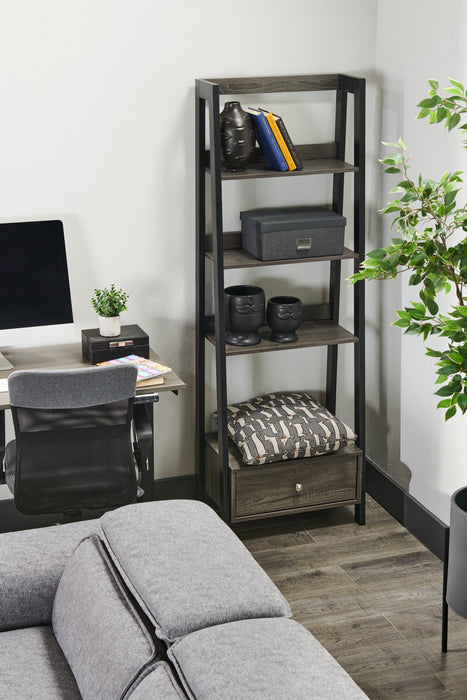 Eden Ladder-Style Bookcase - Grey 