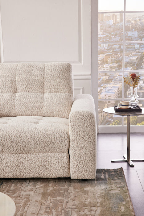 Scott Living Elevate Modular 7-Piece Left-Facing Beige Chenille Fabric Sectional with Power Sliding