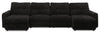 Scott Living Elevate Modular 4-Piece Chenille Fabric Power Sliding Sectional with Two Storage Chaises - Ebony 