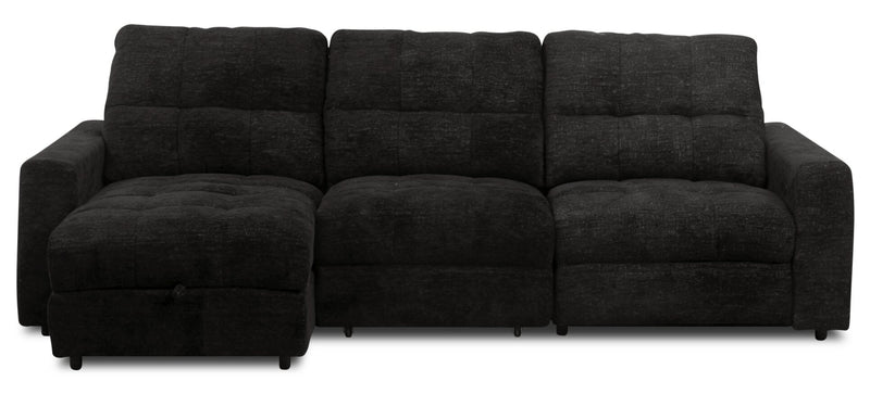 Scott Living Elevate Modular 3-Piece Left-Facing Chenille Fabric Power Reclining Sectional – Ebony 