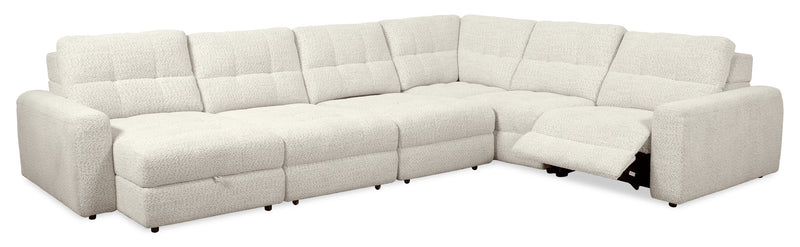 Scott Living Elevate Modular 6-Piece Left-Facing Chenille Fabric Sectional with Power Reclining - Beige