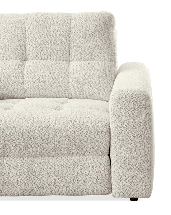 Scott Living Elevate Modular 6-Piece L-Shaped Chenille Fabric Power Reclining Sectional with Storage Console - Beige 