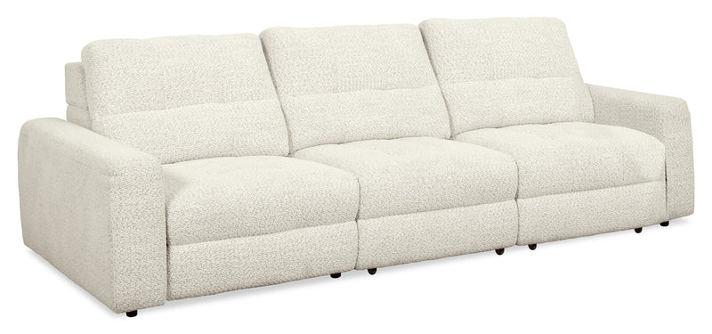 Scott Living Elevate Modular 115\" Chenille Fabric Power Reclining Sofa – Beige