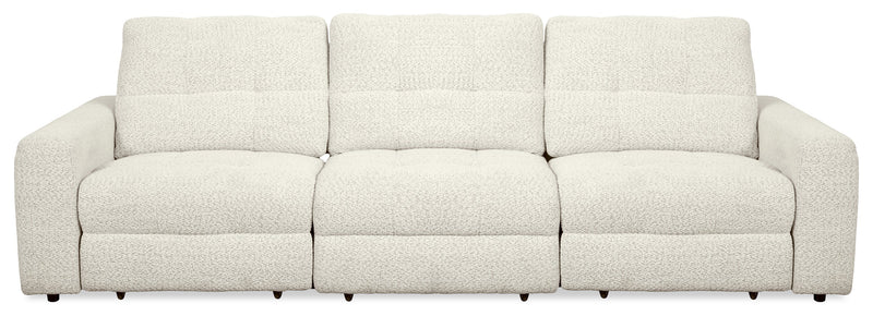 Scott Living Elevate Modular 115\" Chenille Fabric Power Reclining Sofa – Beige
