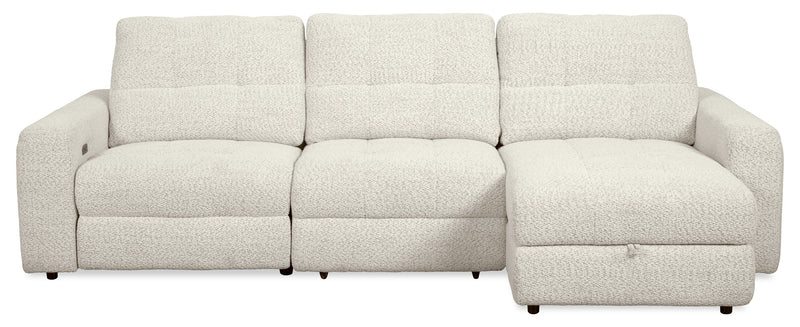 Scott Living Elevate Modular 3-Piece Right-Facing Chenille Fabric Power Reclining Sectional – Beige