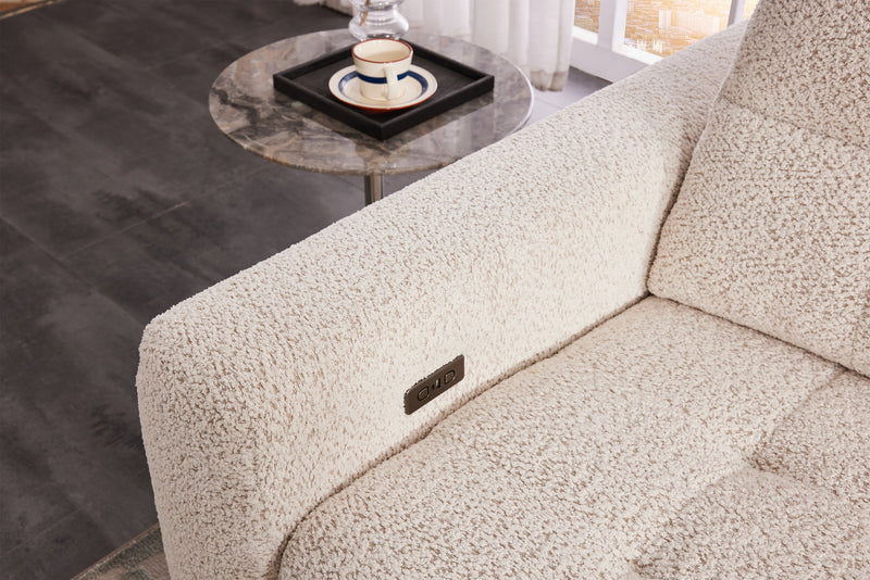Scott Living Elevate Modular 6-Piece Right-Facing Chenille Fabric Sectional with Power Reclining - Beige 