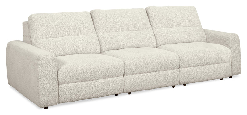 Scott Living Elevate Modular 115\" Chenille Fabric Sofa with Power Sliding - Beige 