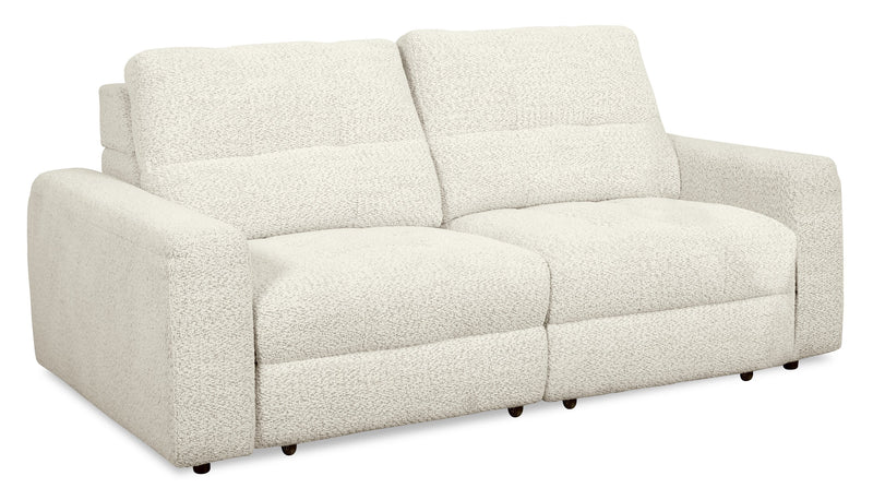 Scott Living Elevate Modular 82\" Chenille Fabric Loveseat with Power Sliding - Beige 