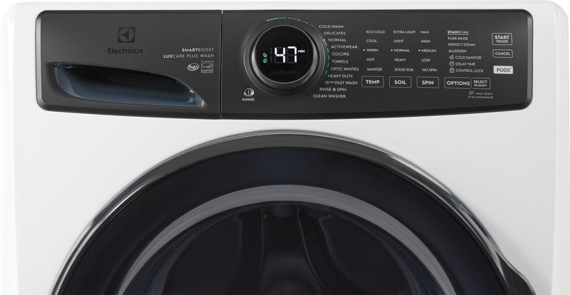 Electrolux 5.2 Cu. Ft. Perfect Steam™ Front-Load Washer and 8 Cu. Ft. Gas Dryer - White 