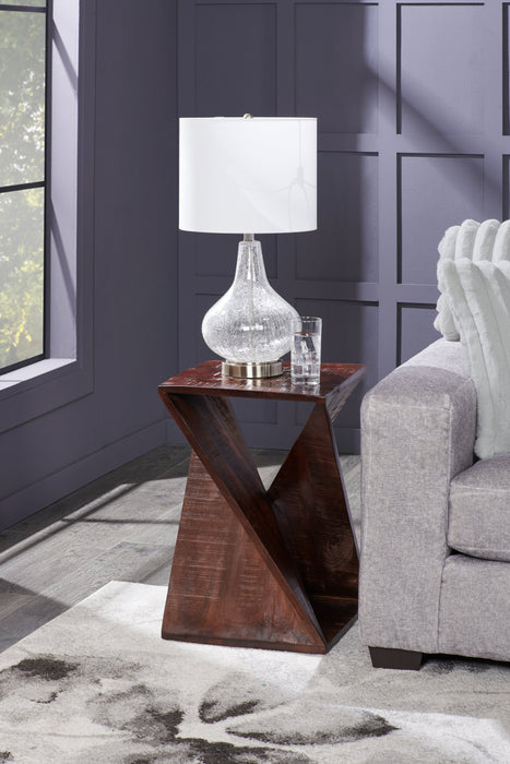 Kort & Co. Elsie 25\" Clear Glass Table Lamp with USB+C port