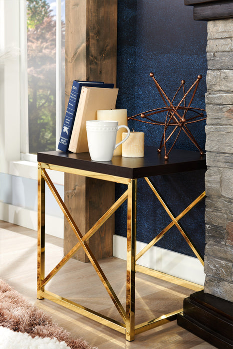 Emery Nesting Tables - Cappuccino and Gold