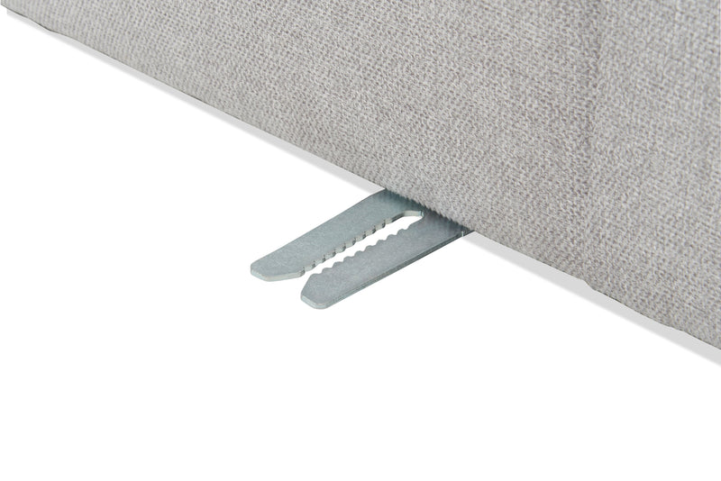 Scott Living Evolve Modular 5-Piece Linen-Look Fabric Sectional with Feather Down Cushions - Grey 