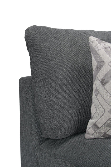 Scott Living Evolve Modular 39.5\" Linen-Look Fabric Armless Chair with Feather Down Cushions - Charcoal Grey 